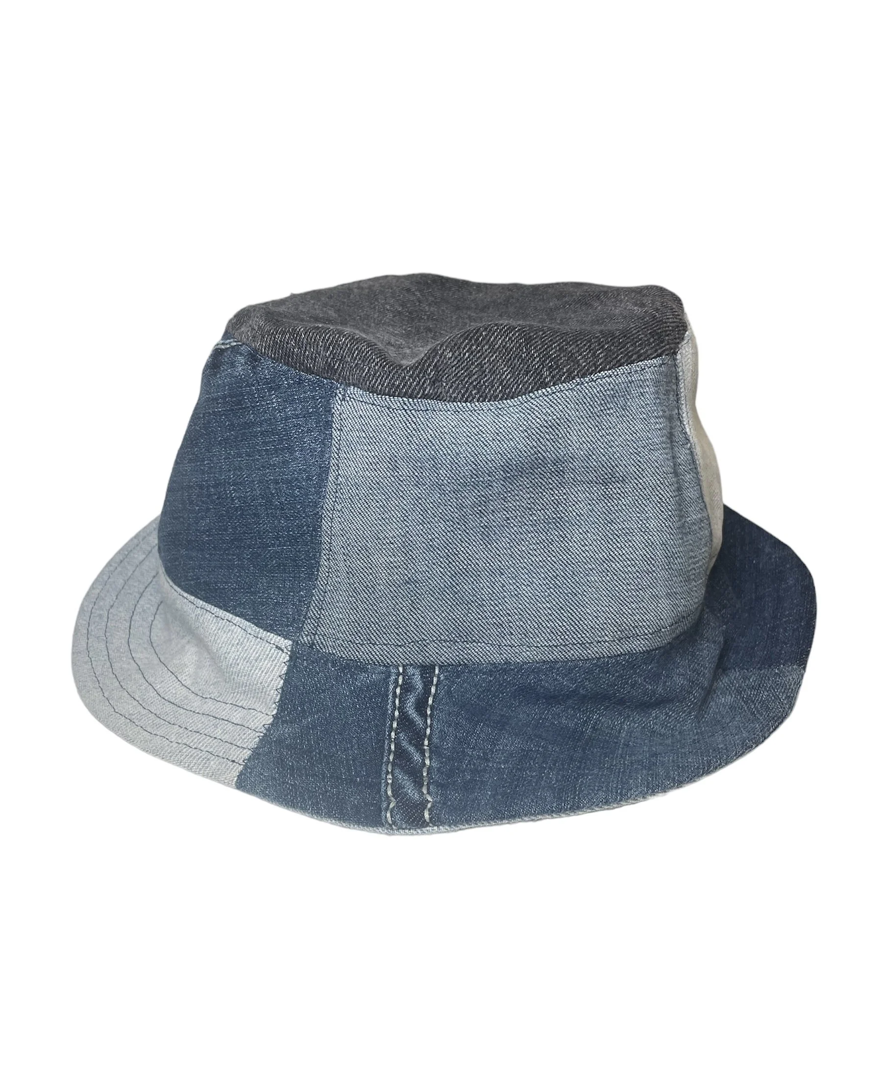 Patchwork Denim Bucket Hat
