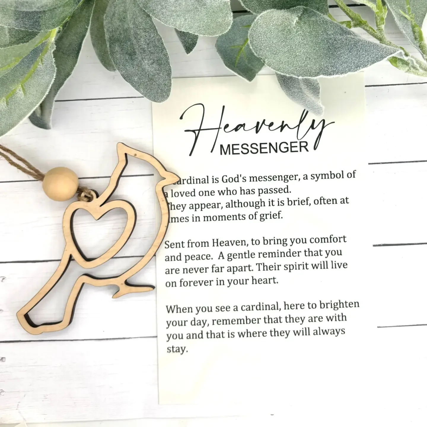 Cardinal Heavenly Messenger Story Card Ornament/Charm