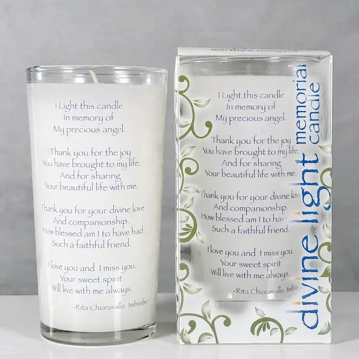 Pet Prayer Memorial Sympathy Candle