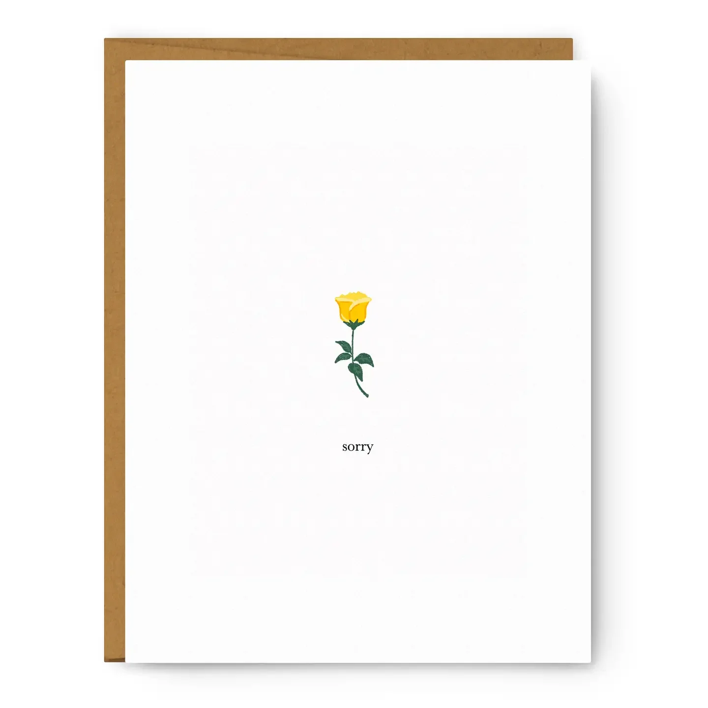 Sorry - Single Rose - Sympathy Card