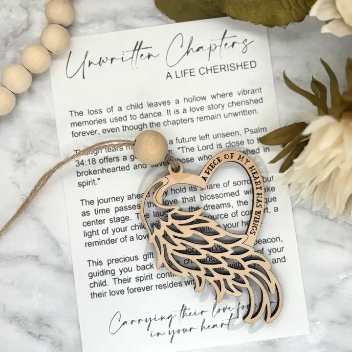 Unwritten Chapters Story Card Charm - Bereavement