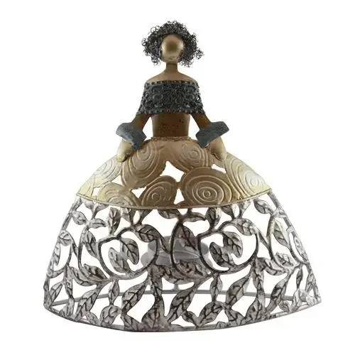 Metallic Angel Candle Holder