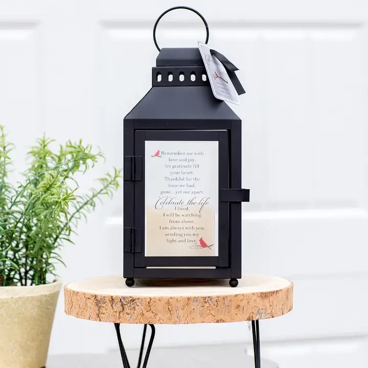 Celebration of Life Memorial Lantern with Sentiment