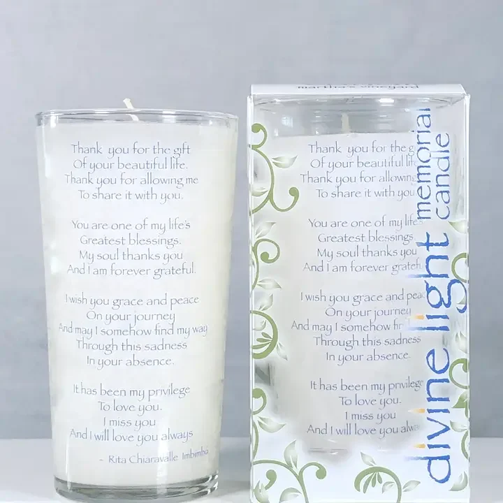 Thank You Memorial Sympathy Candle