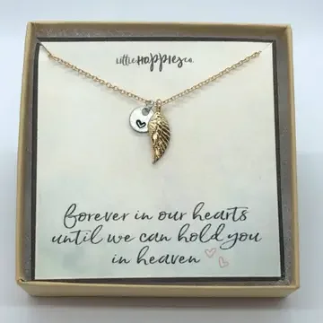 Heart & Angel Wing Charm Necklace