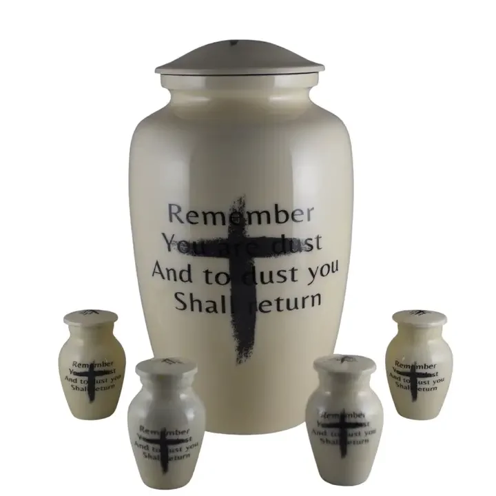 Holy Cross with Remember That You Are Dust Keepsake Set of 4