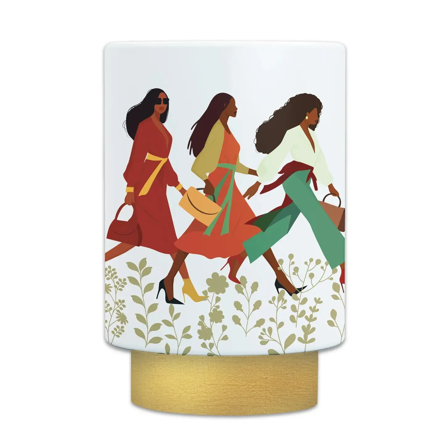 Woman with God Led Flameless Candle