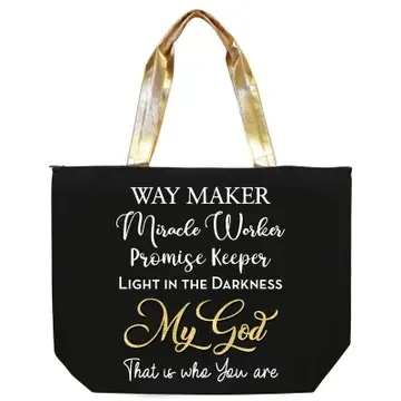 "Waymaker, Miracle Worker, Promise Keeper" Canvas Handbag