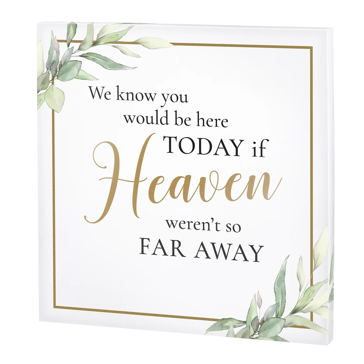 Memorial Canvas in White and Gold