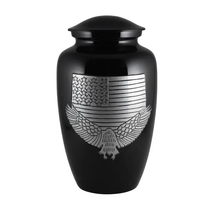American Flag & Soaring Eagle Adult Cremation Urn