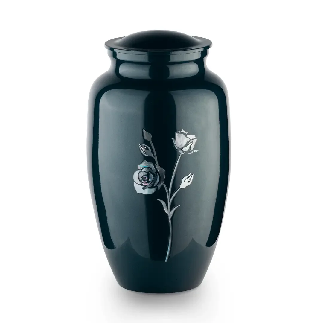 Blue Long Stem Rose Adult Urn