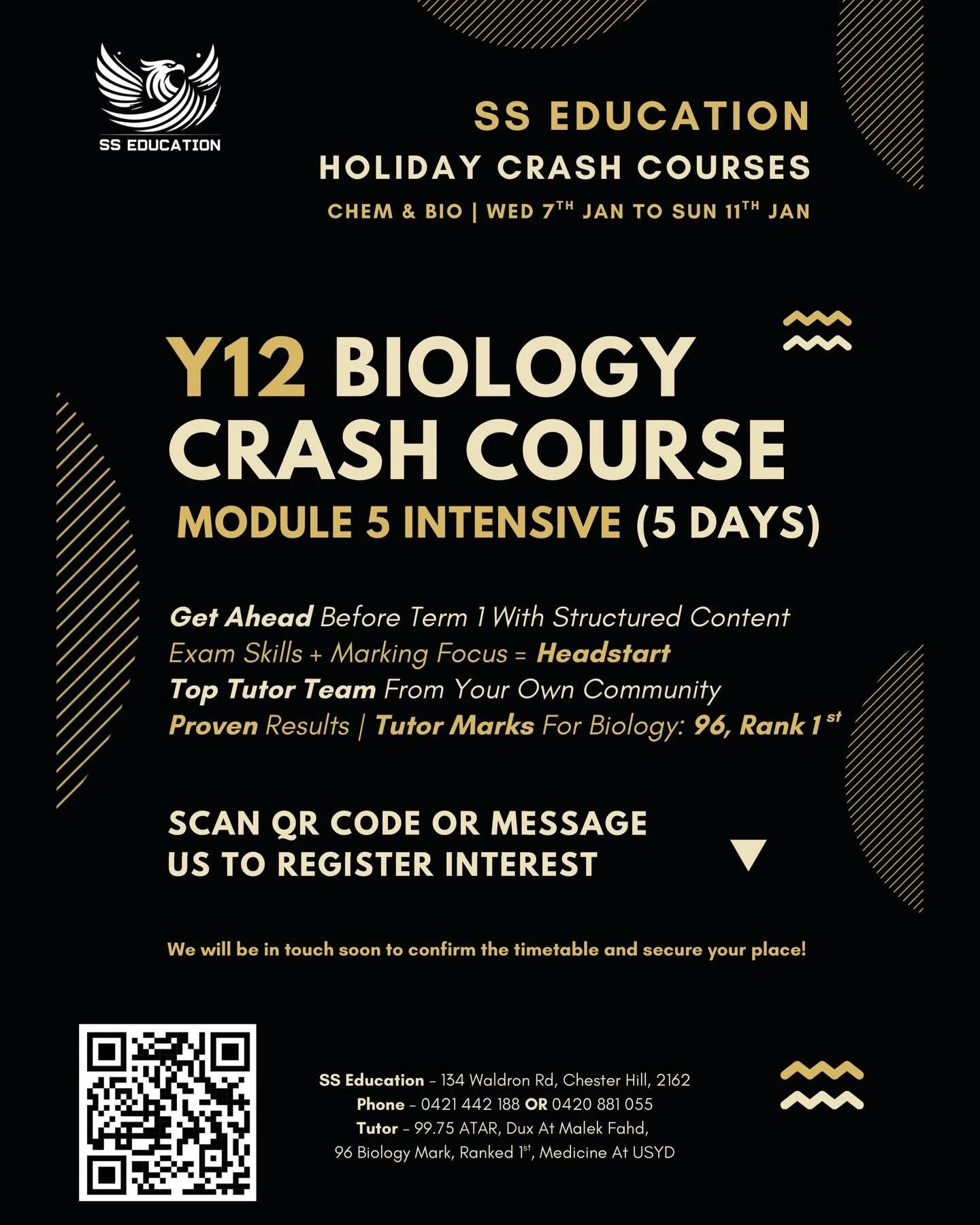 Year 12 Biology Module 5 Crash Course - ENROLMENTS END SOON. Do not miss out on this golden opportunity.