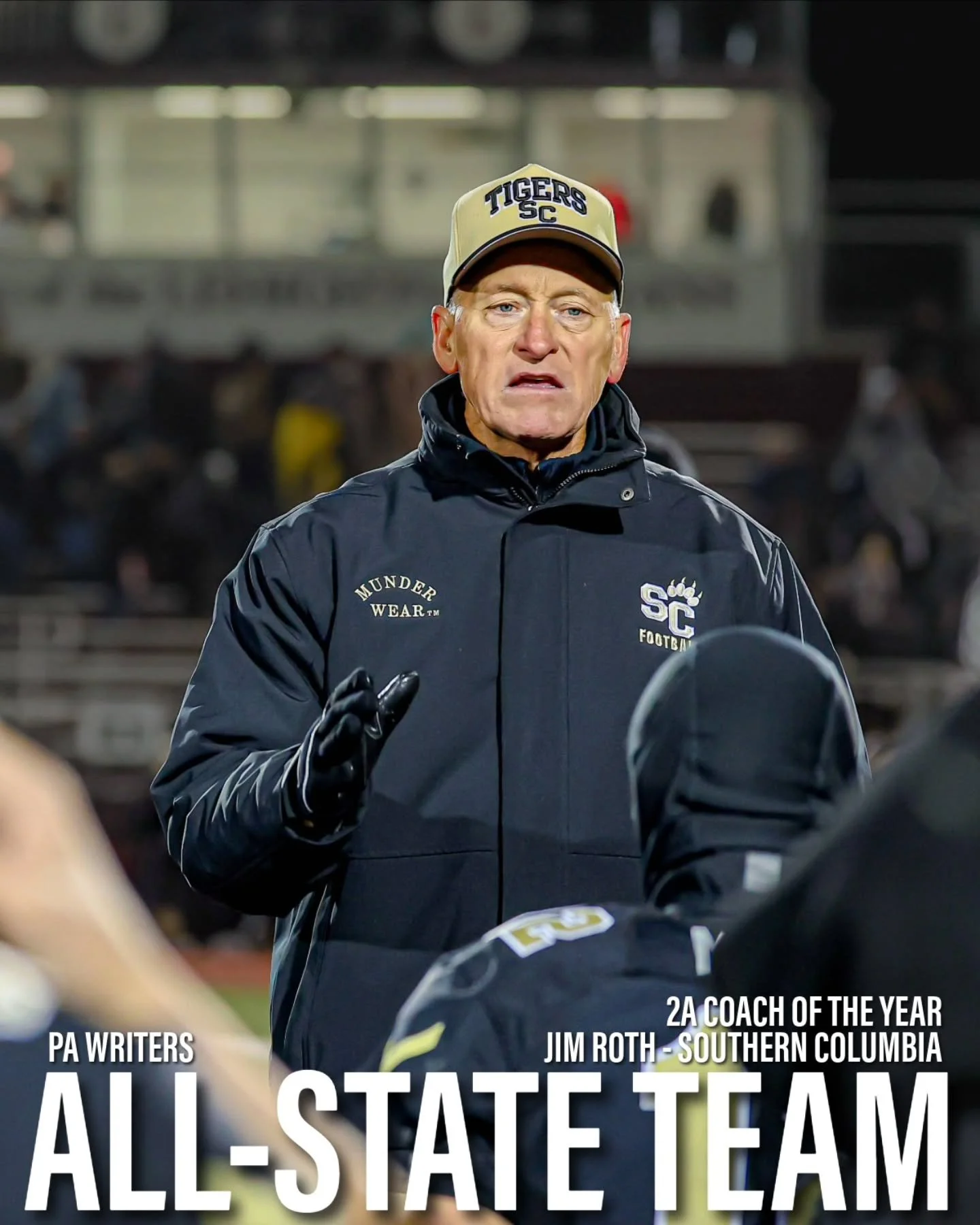 PA WRITERS ALL-STATE COACH OF THE YEAR 🏆
Jim Roth | Southern Columbia Tigers

Lose the opener. Flip the switch. 15 straight wins. Another state title.

🏆 15&ndash;1 season
🏆 8 PIAA championships in 9 years
🏆 15th state title overall

The standard