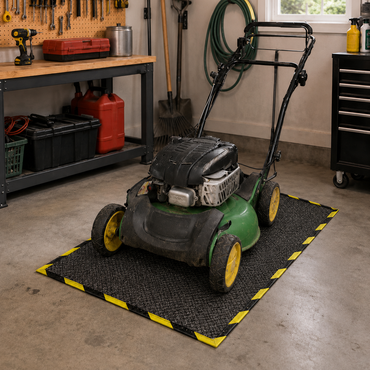 Lawn Mower Mat with grid 32 x 60in