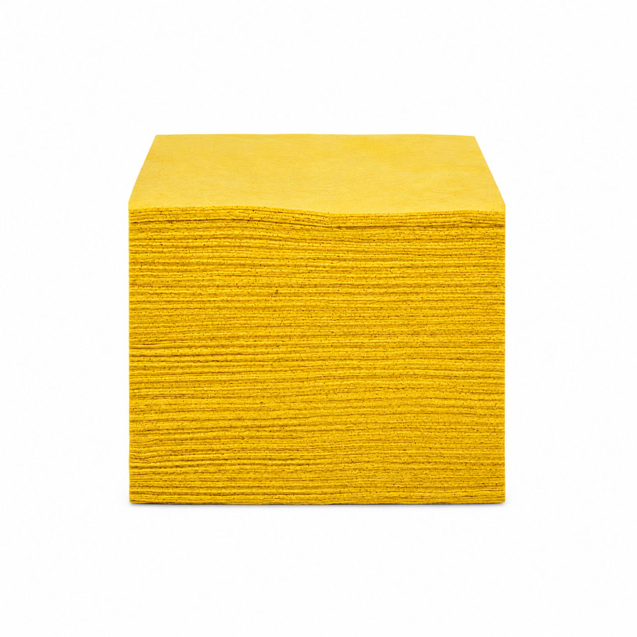High-Visibility Absorbent Pads, Heavy, 100 pack, Yellow, 16 in W x 16 in L