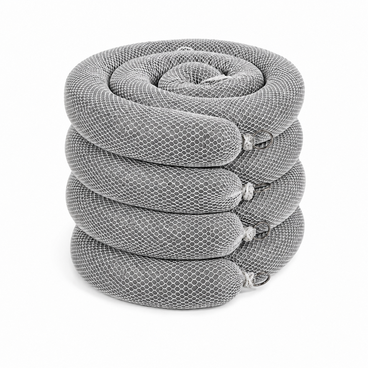 Universal, Absorbent Booms, Bale of 4, Gray, 8 in x 10 ft L