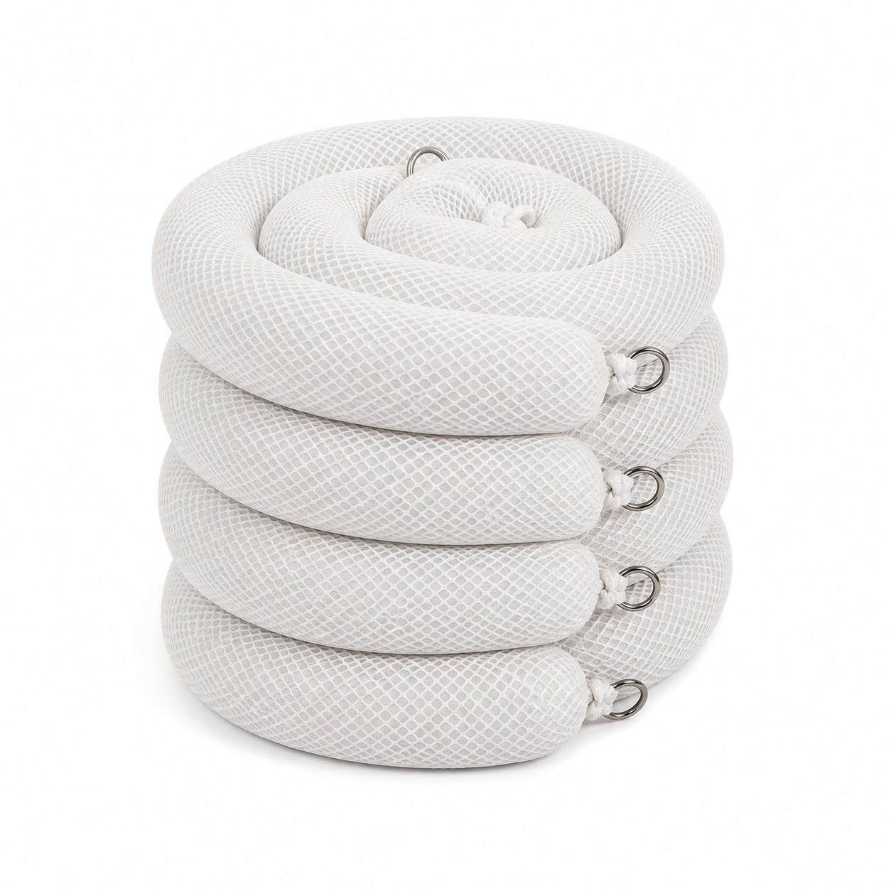 Oil-Only, Absorbent Booms, Bale of 4, White 5 in x 10 ft L
