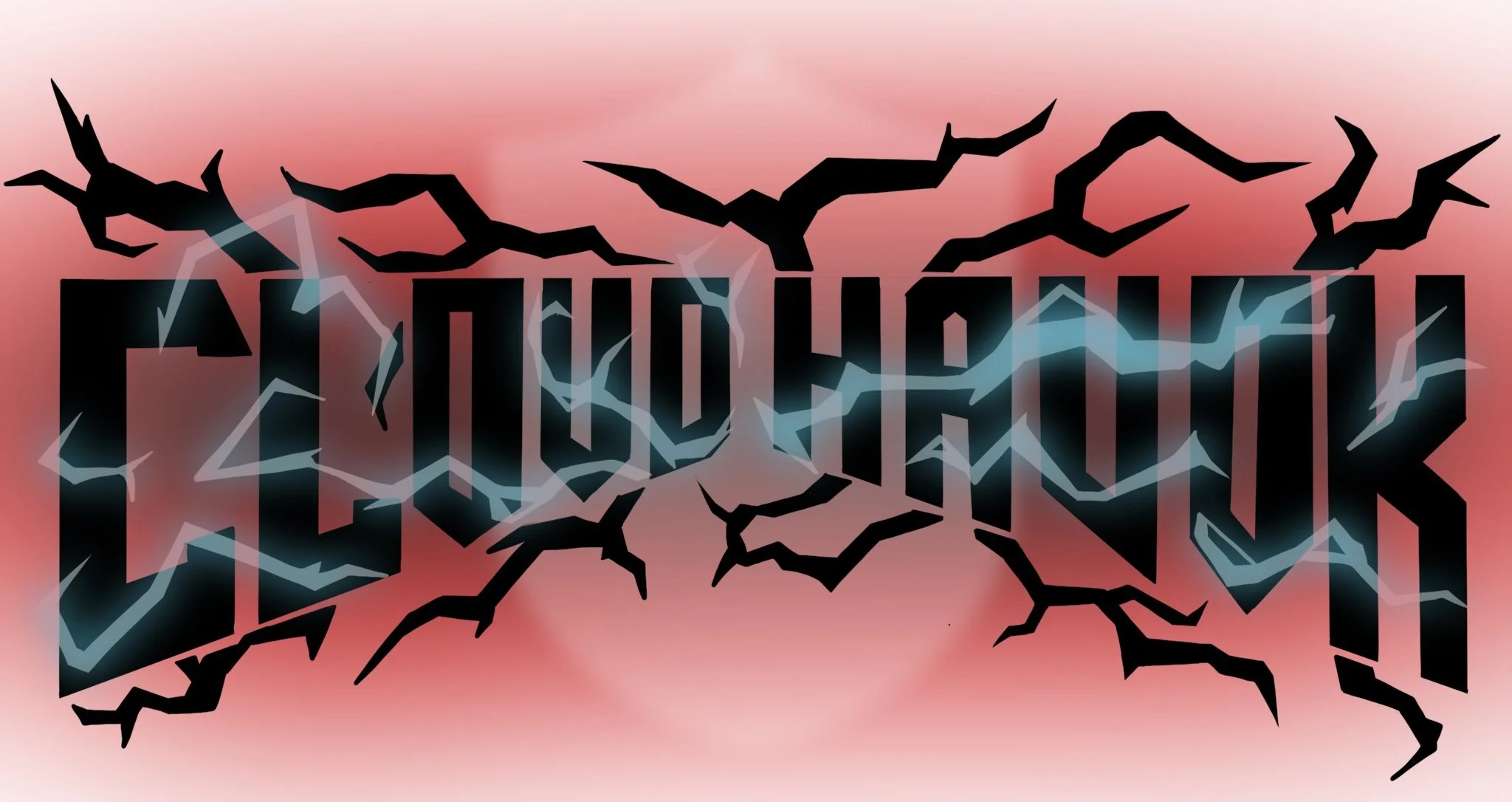 Graphic with the word "EJECTION" in black, cracked font with lightning effects and a pink background.
