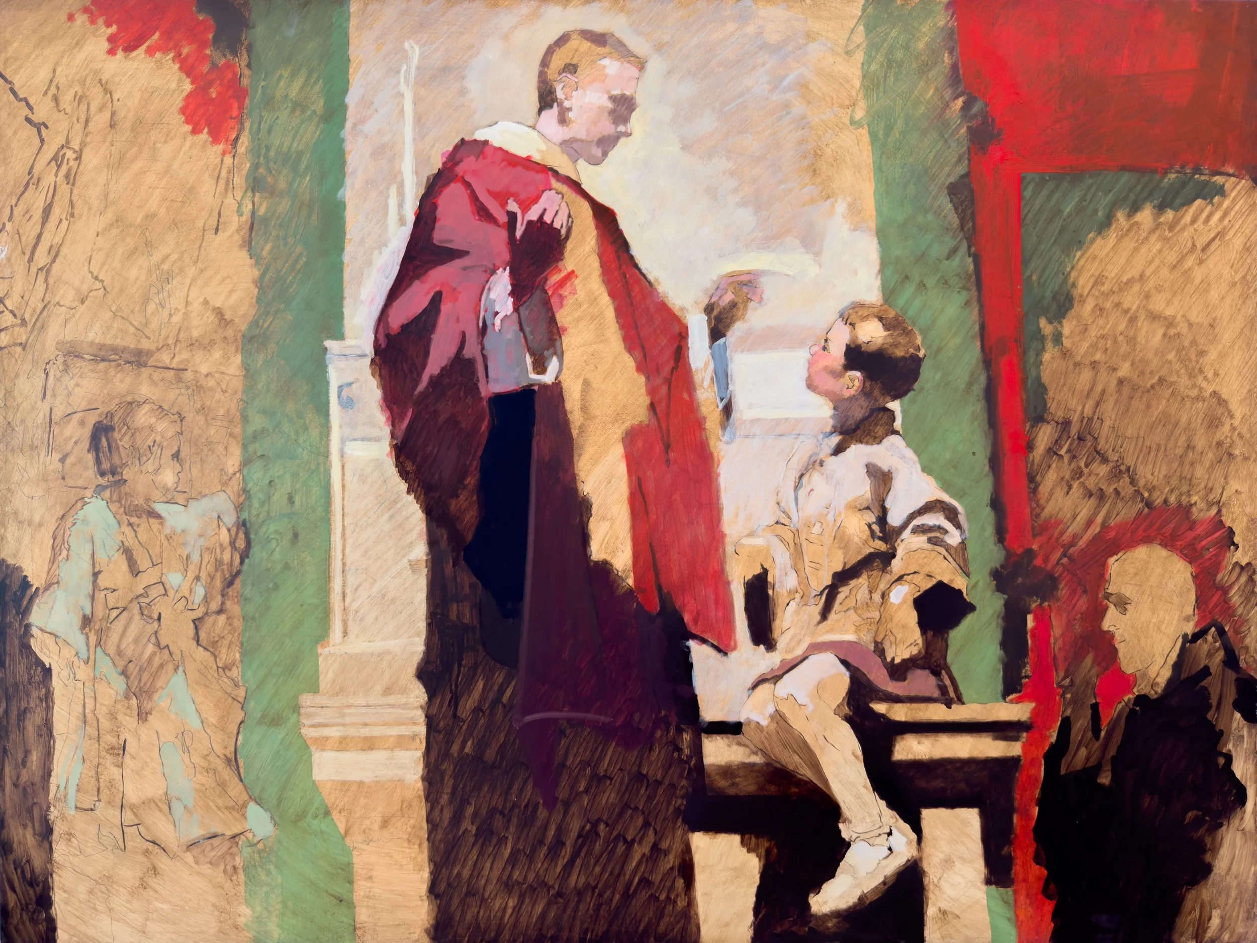 “First Communion” 
36" × 48" 
Oil on board
2026