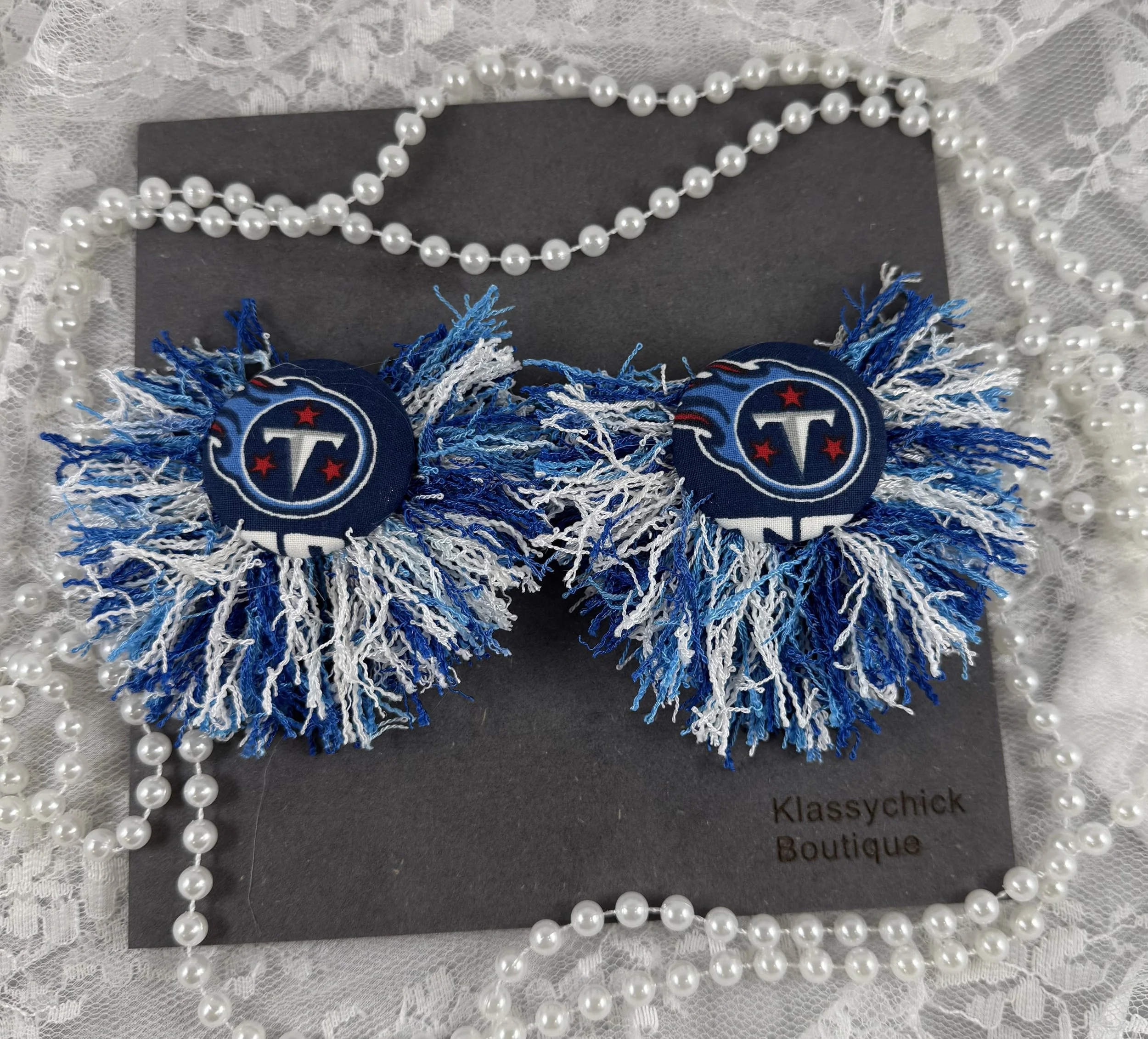 Tennessee Titans Game Day Glam Tassel Earrings