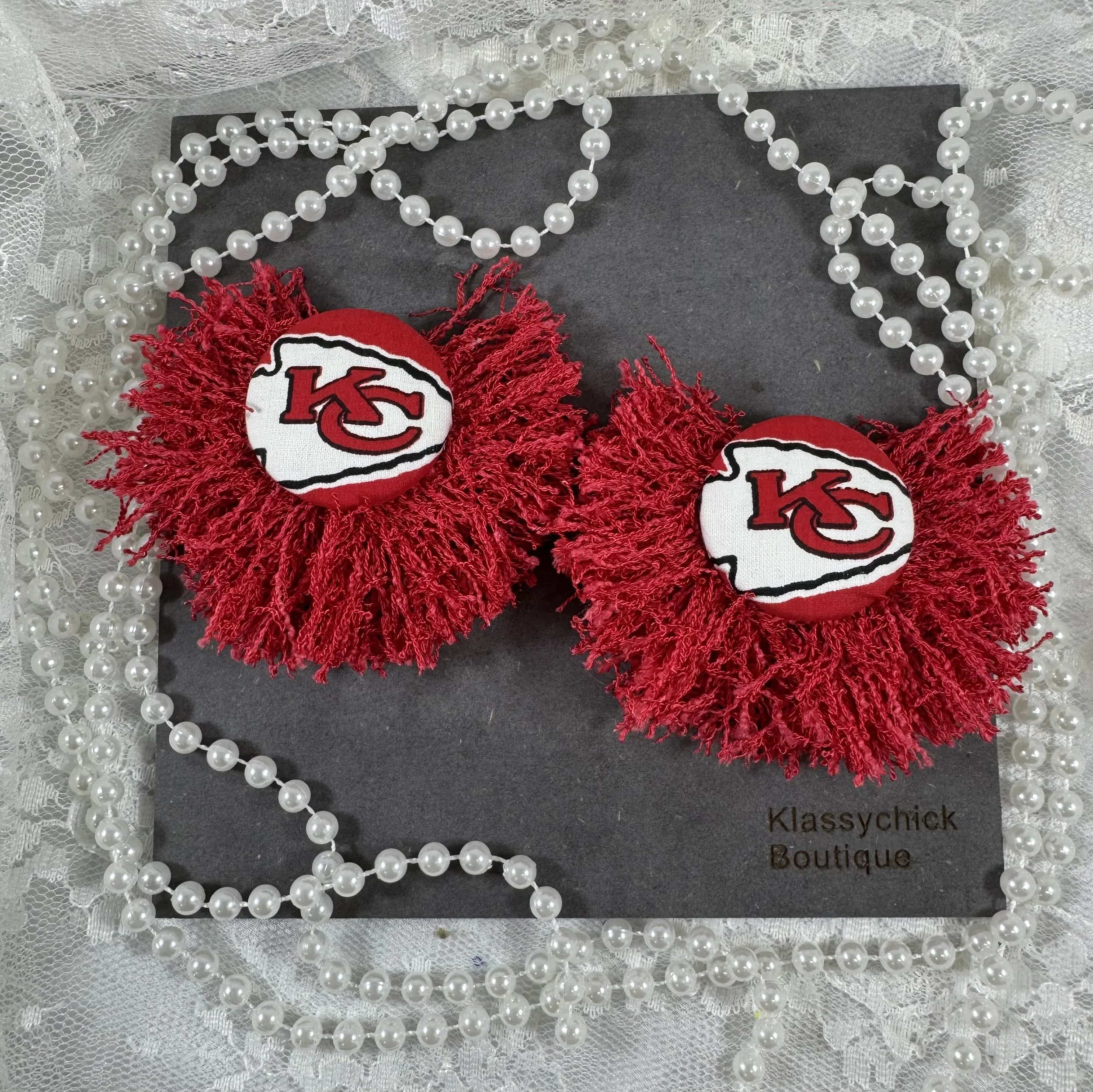 Kansas City Chiefs Game Day Glam Tassel Earrings