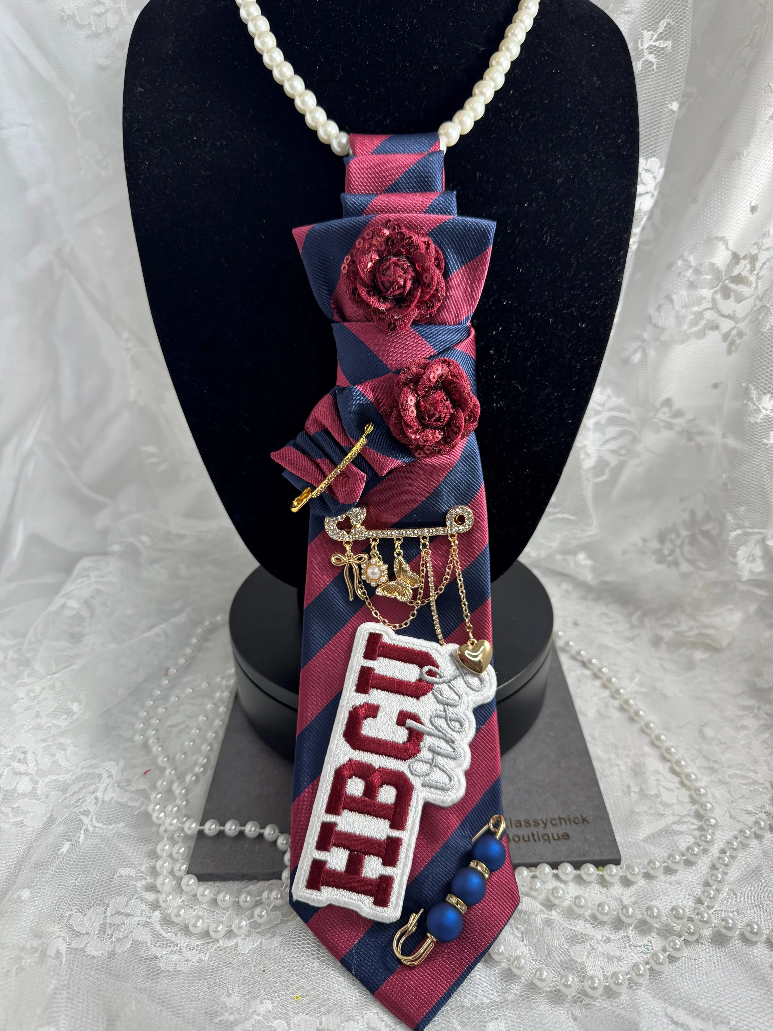 HBCU Vibes Bedazzled Necktie