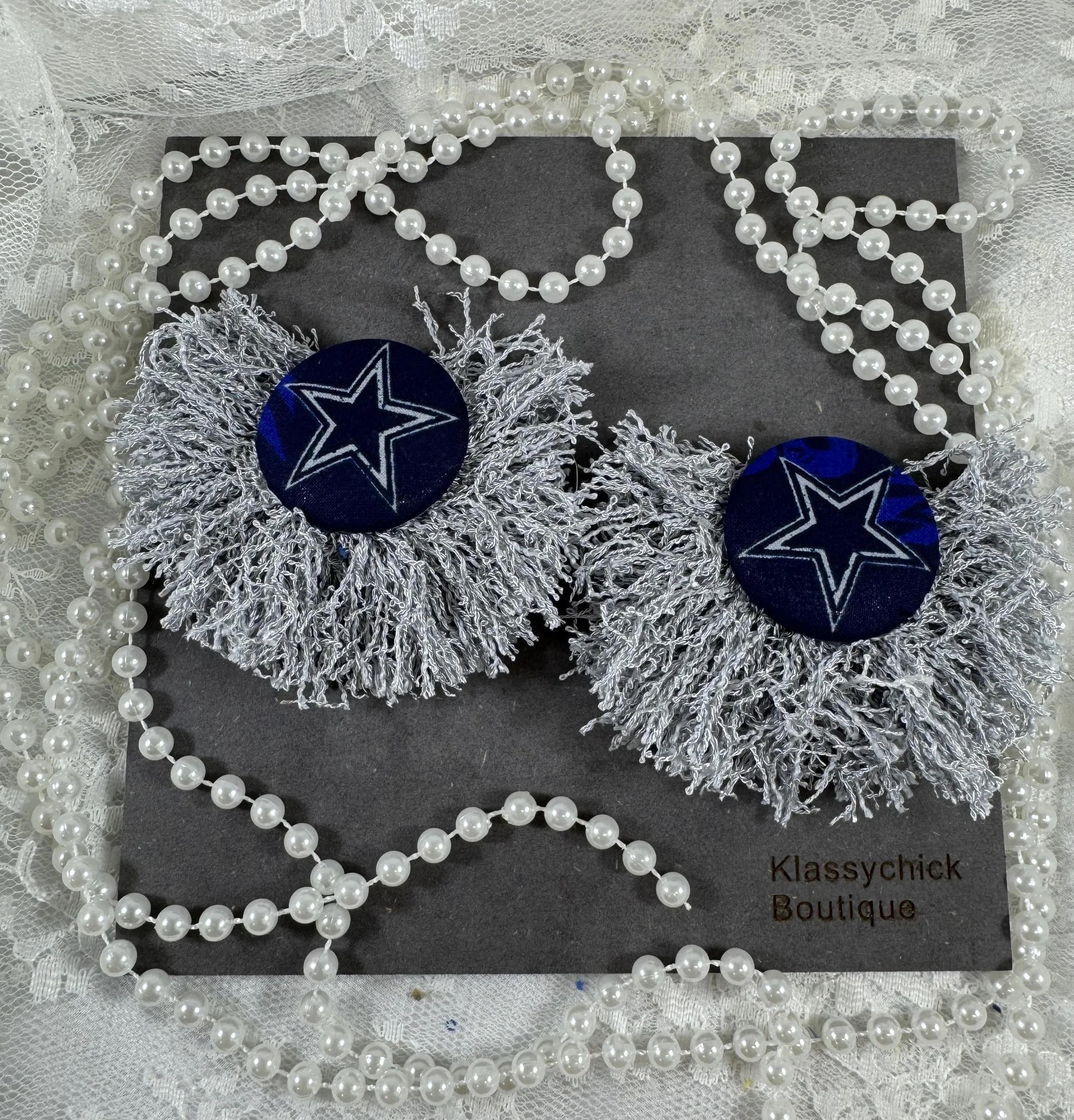 Dallas Cowboys Game Day Glam Tassel Earrings