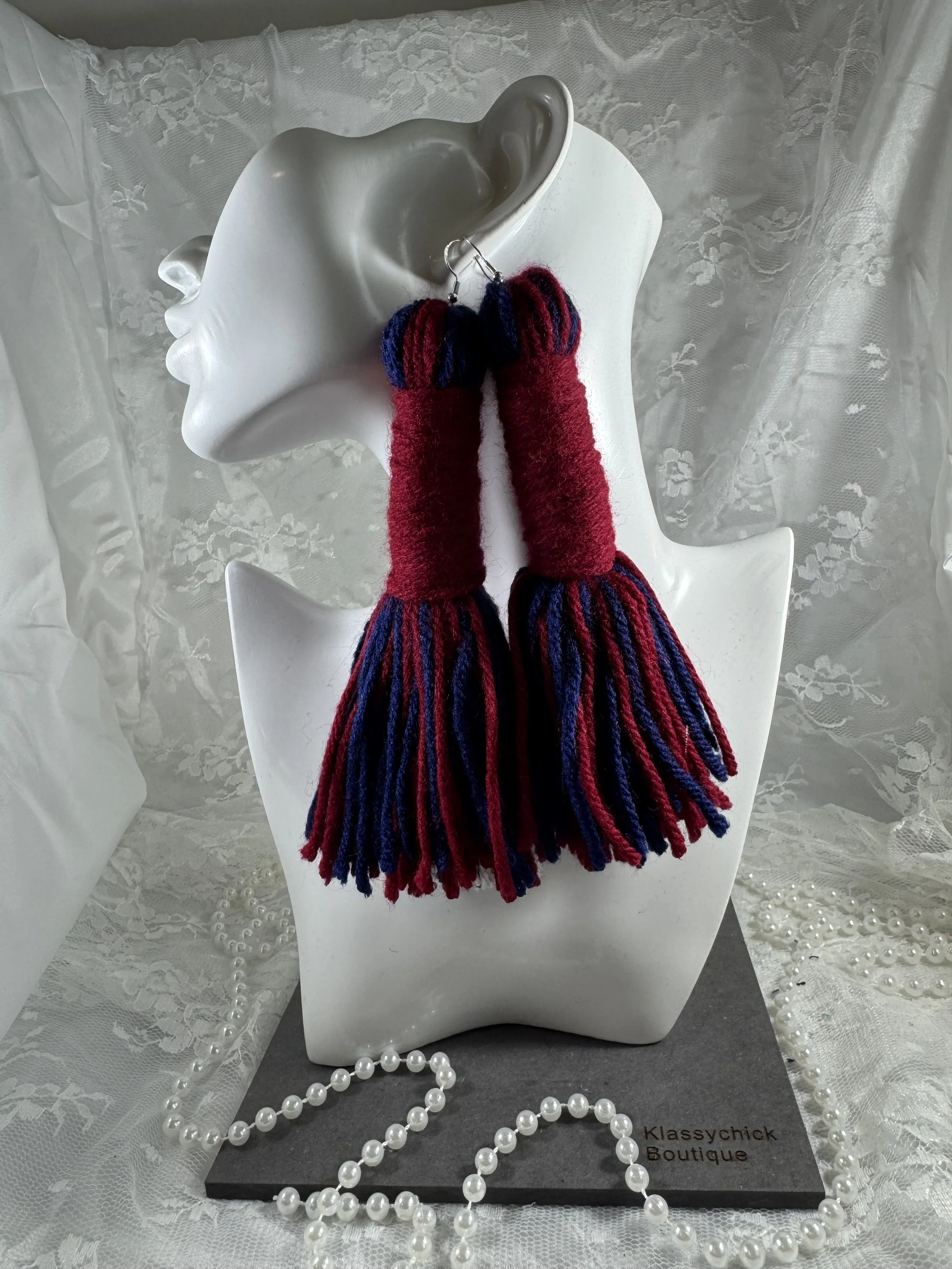 Wrapped Tassel Earrings