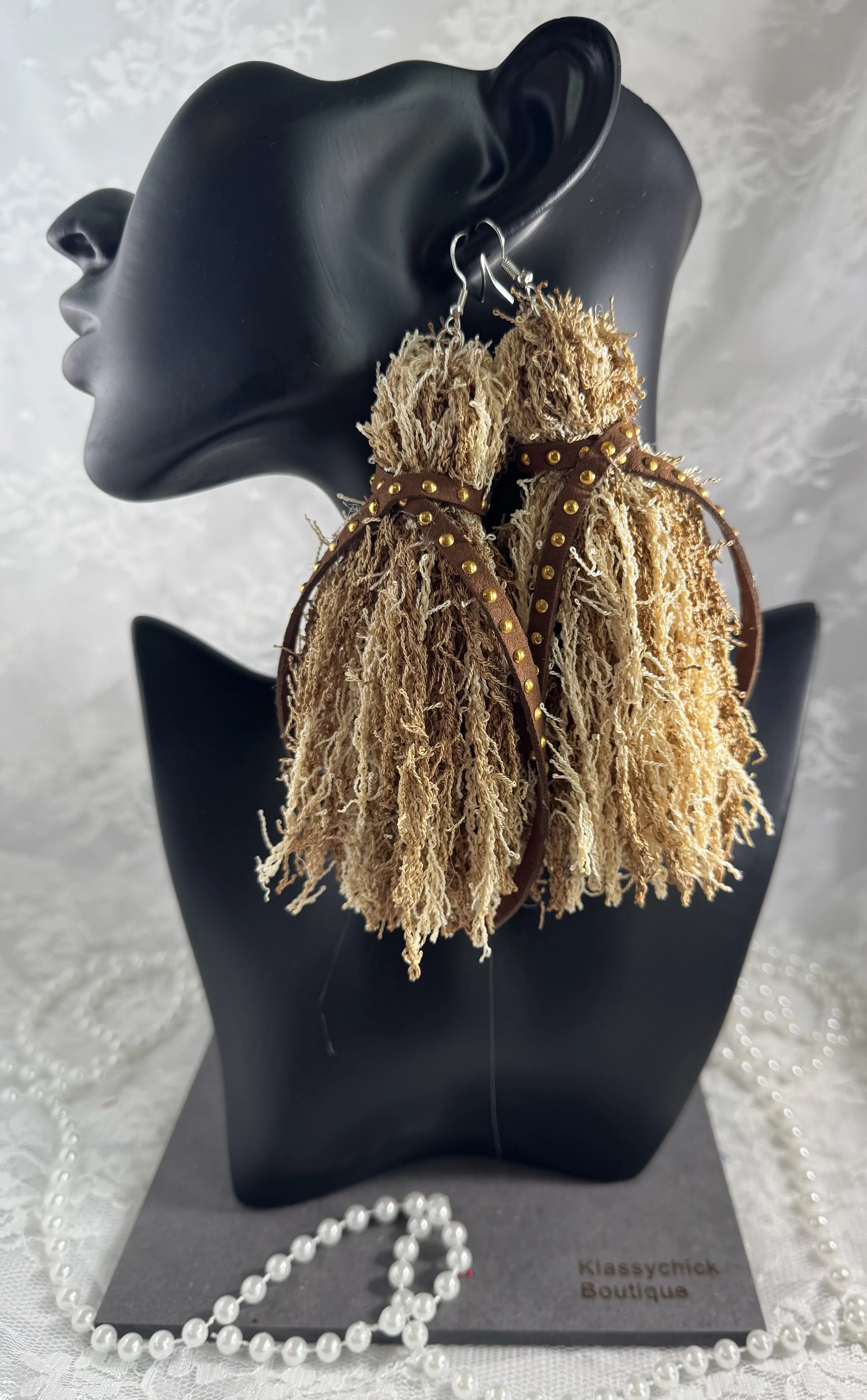 Distressed Tassel Earrings