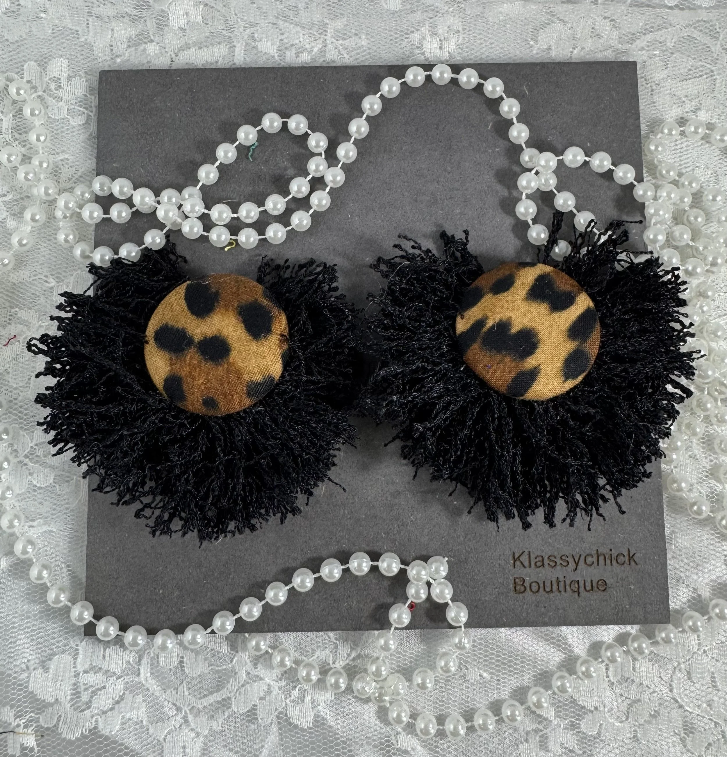 Patterned Button Earrings