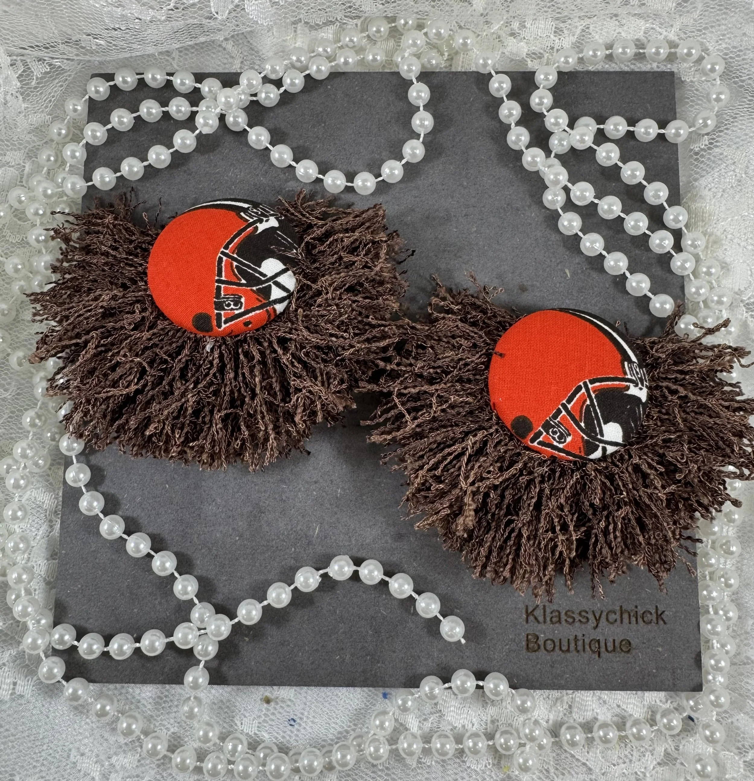 Cleveland Browns Game Day Glam Tassel Earrings