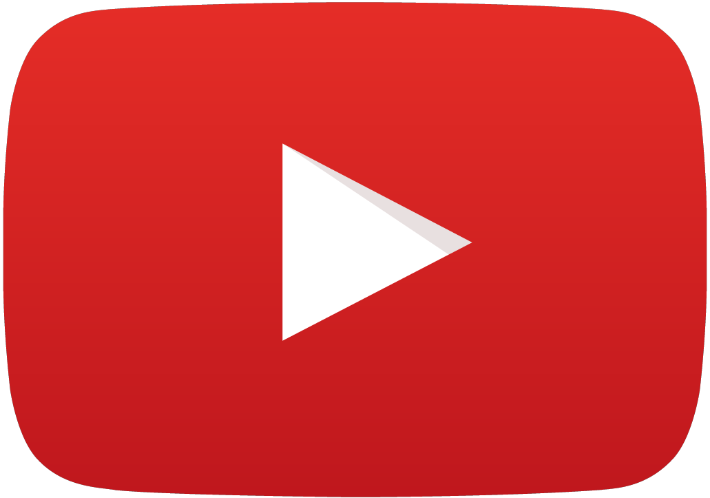 Red YouTube play button icon with a white right-pointing triangle