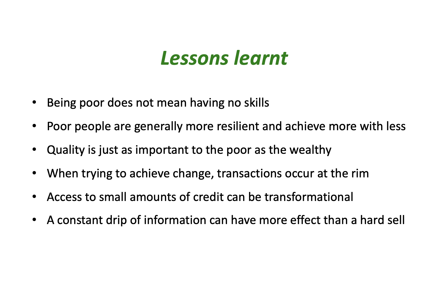 THE JOY OF LESSONS LEARNED