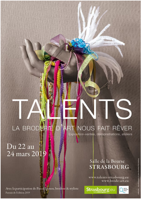 Talents-Salon de broderie d’art-salle de la Bourse, Strasbourg-2019.