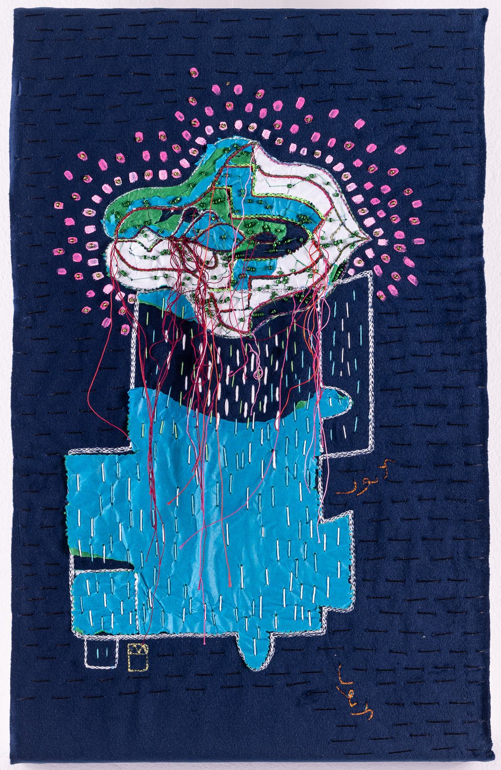 Le jardin merveilleux
Broderie main sur tissu et papier de soie, peinture

2026
Photo Alain Scherer