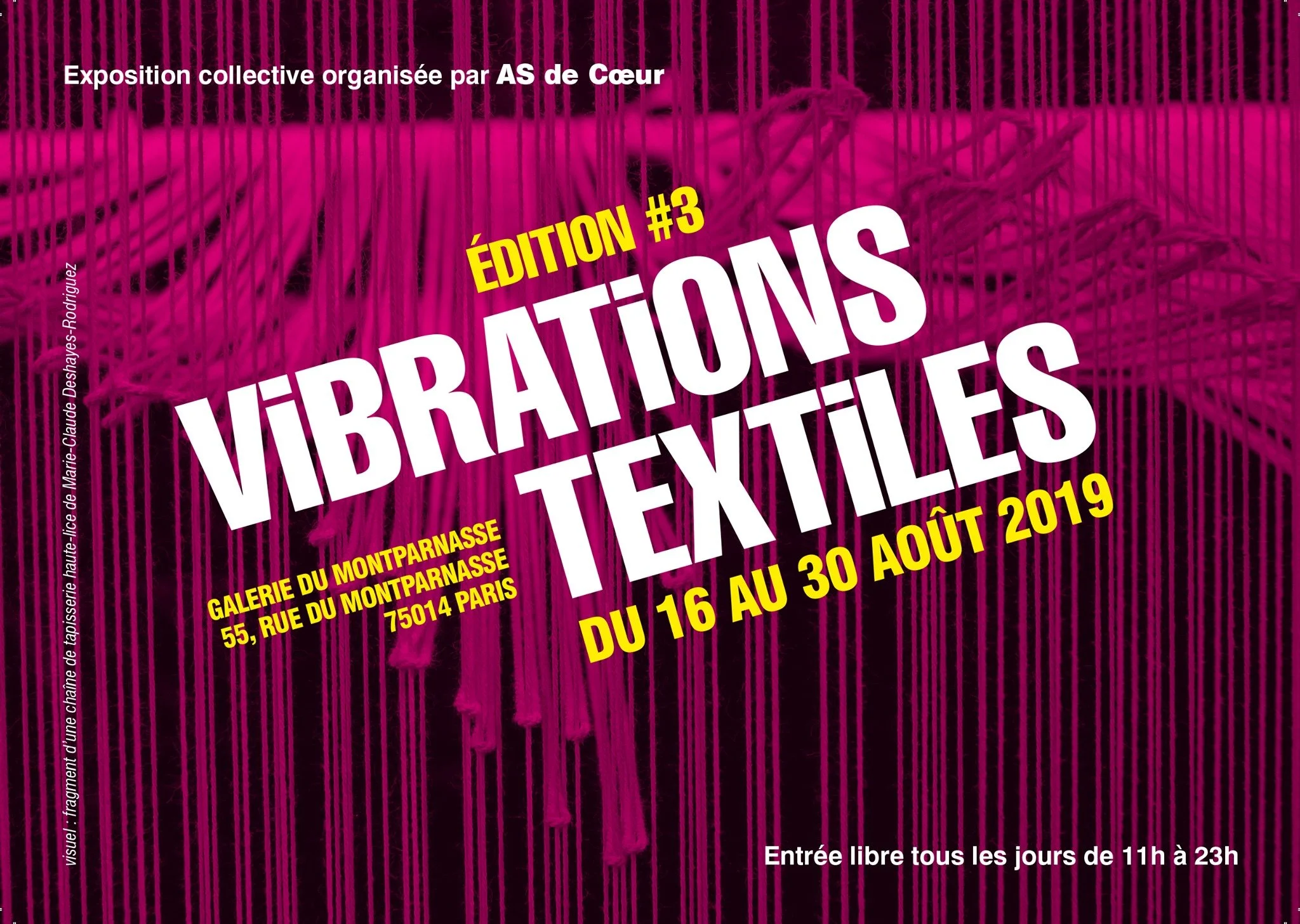 Vibrations Textiles #3, Galerie du Montparnasse, Paris-2019.