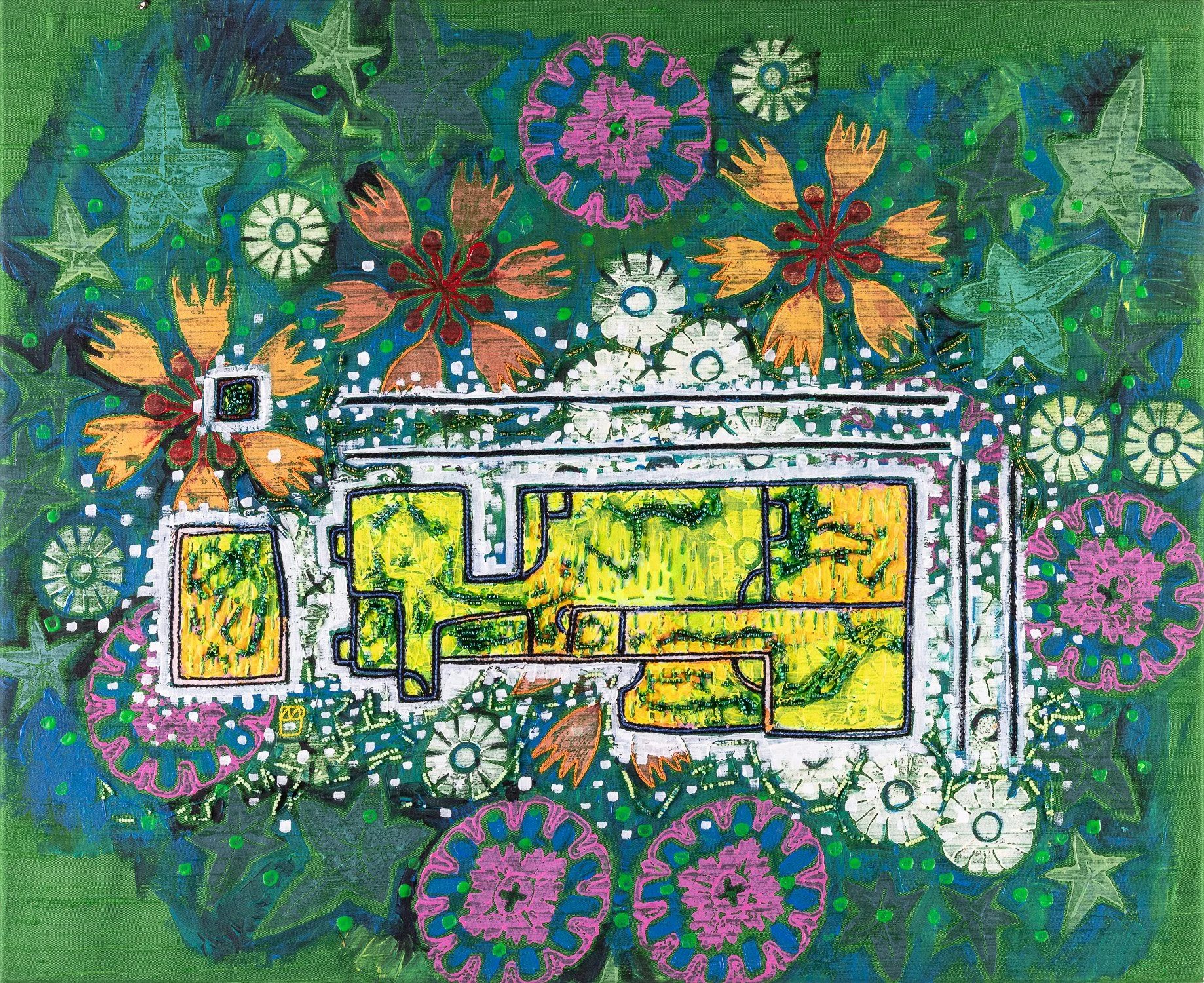 La vie est belle
Broderie main, gravure, peinture

2026
Photo Alain Scherer