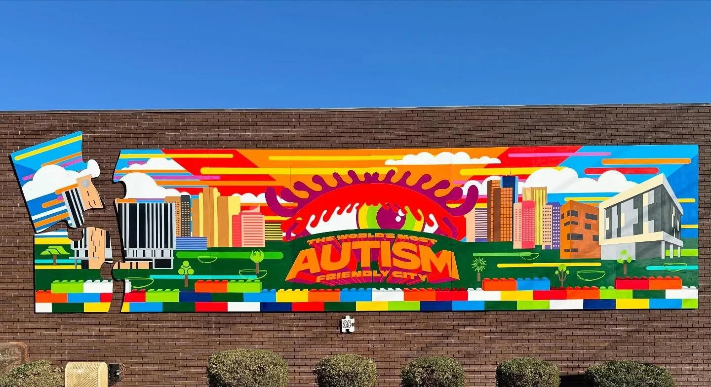 Here&rsquo;s a look at the final mural we installed @goodmansgoodstuff on Indian School. This was such a cool project to be a part of. Did yall know that Phoenix is recognized as &ldquo;the world&rsquo;s most autism friendly city&rdquo;? 

Huge thank