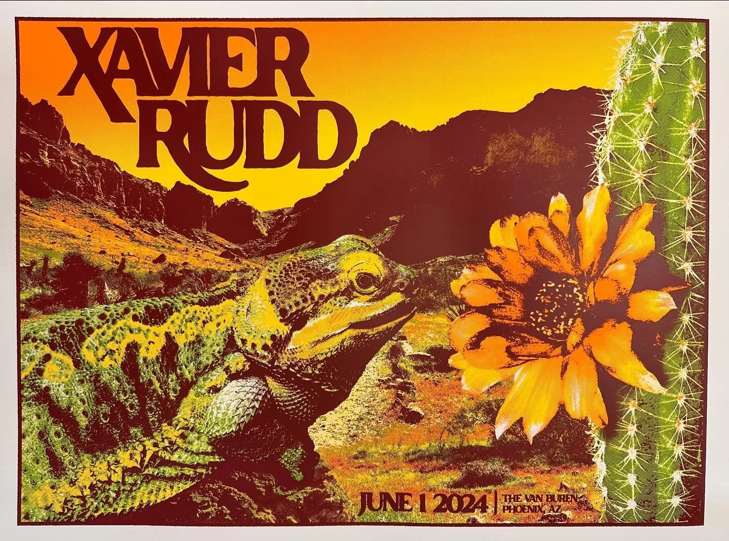 stoked to have been able to make a poster for @xavierruddofficial (one of my favorite artists!) if you&rsquo;re in phoenix and going to the show tonight @thevanburenphx , be sure to snag one before they&rsquo;re gone. limited edition available. thank