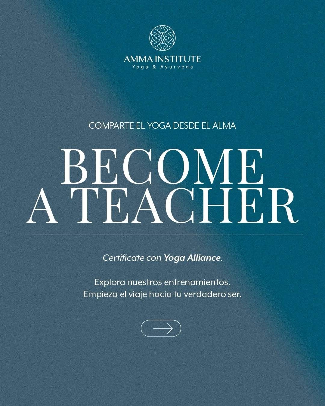 El yoga no solo se practica.
Se vive, se estudia y se comparte 🪷

En Amma Institute creemos que ense&ntilde;ar yoga es un acto de presencia, conciencia y servicio.

Por eso abrimos estos espacios de formaci&oacute;n para quienes desean profundizar e