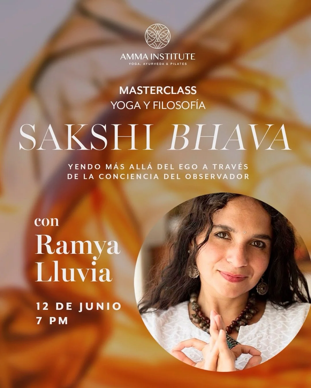 Con mucha gratitud recibimos a @ramya_lluvia 🪷

Con m&aacute;s de 20 a&ntilde;os de experiencia en yoga, meditaci&oacute;n y filosof&iacute;a de la India.

Una masterclass vivencial para explorar Sākshi Bhāva: la conciencia del observador, esa prese