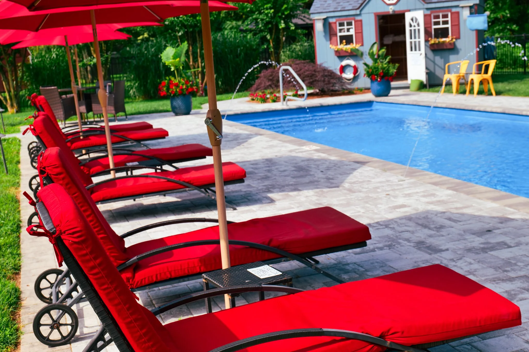 Pool with Water Features