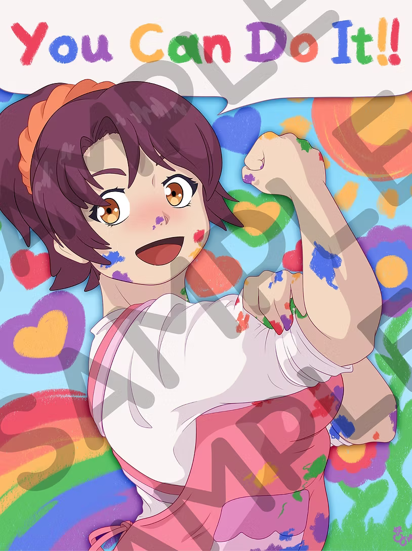 Character print of Miss Anna from Buddy Daddies