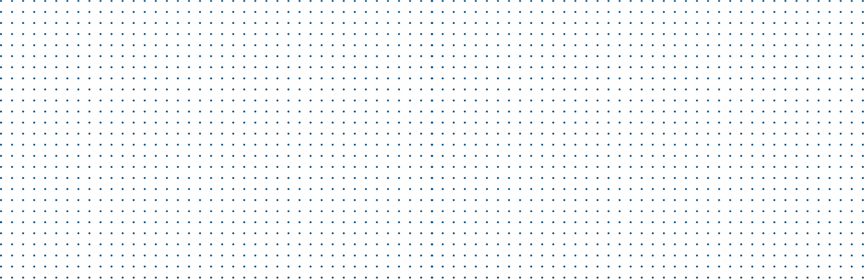 A digital pattern of small blue dots on a black background, forming a grid.