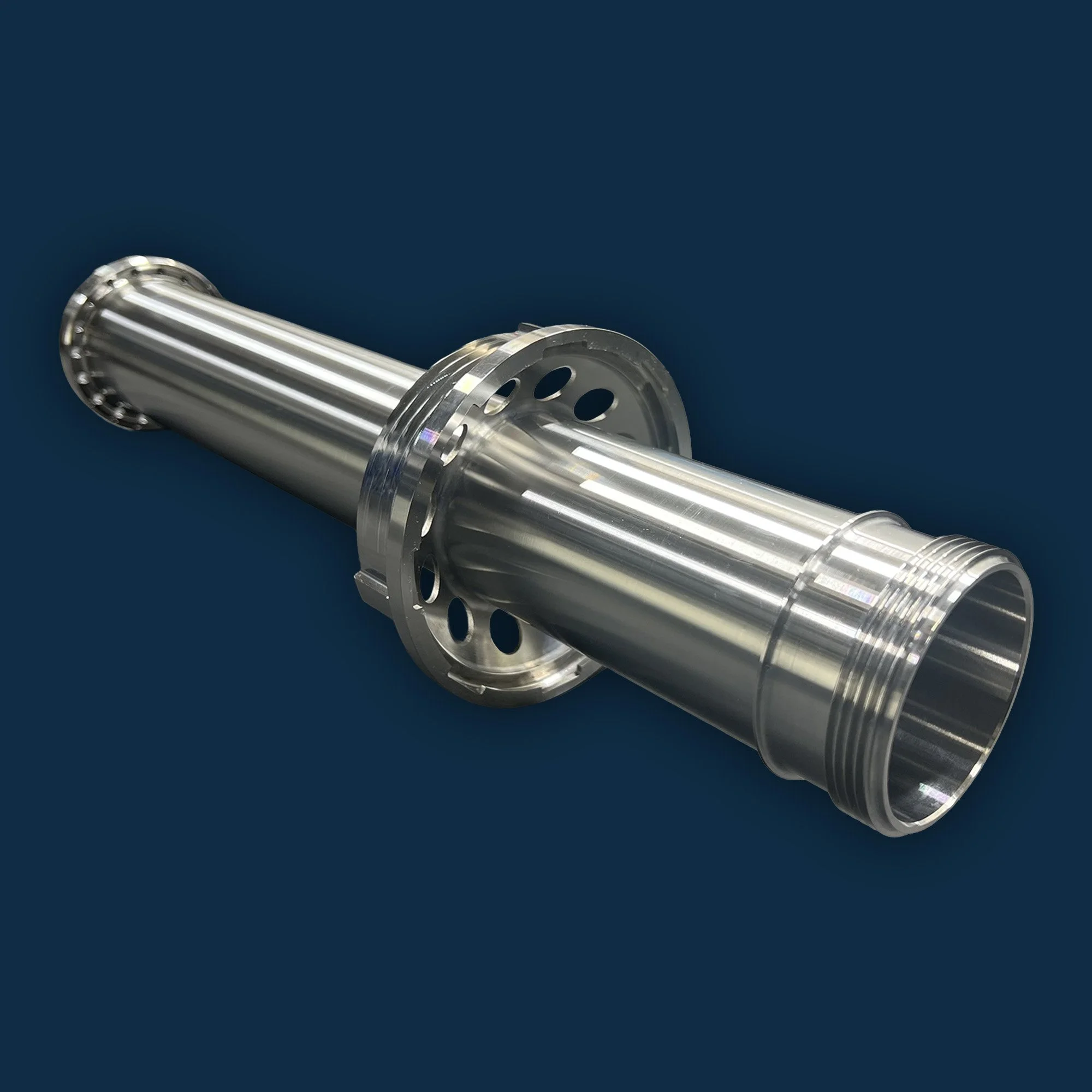 Duct.  Machined from 5.50” 17-4 SS solid bar