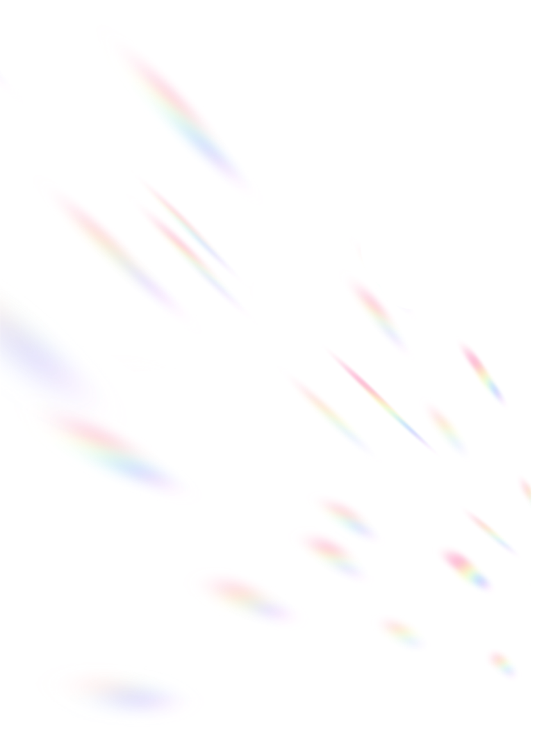 Abstract digital art with colorful elongated oval shapes and vivid backgrounds of pink, blue, purple, and green.