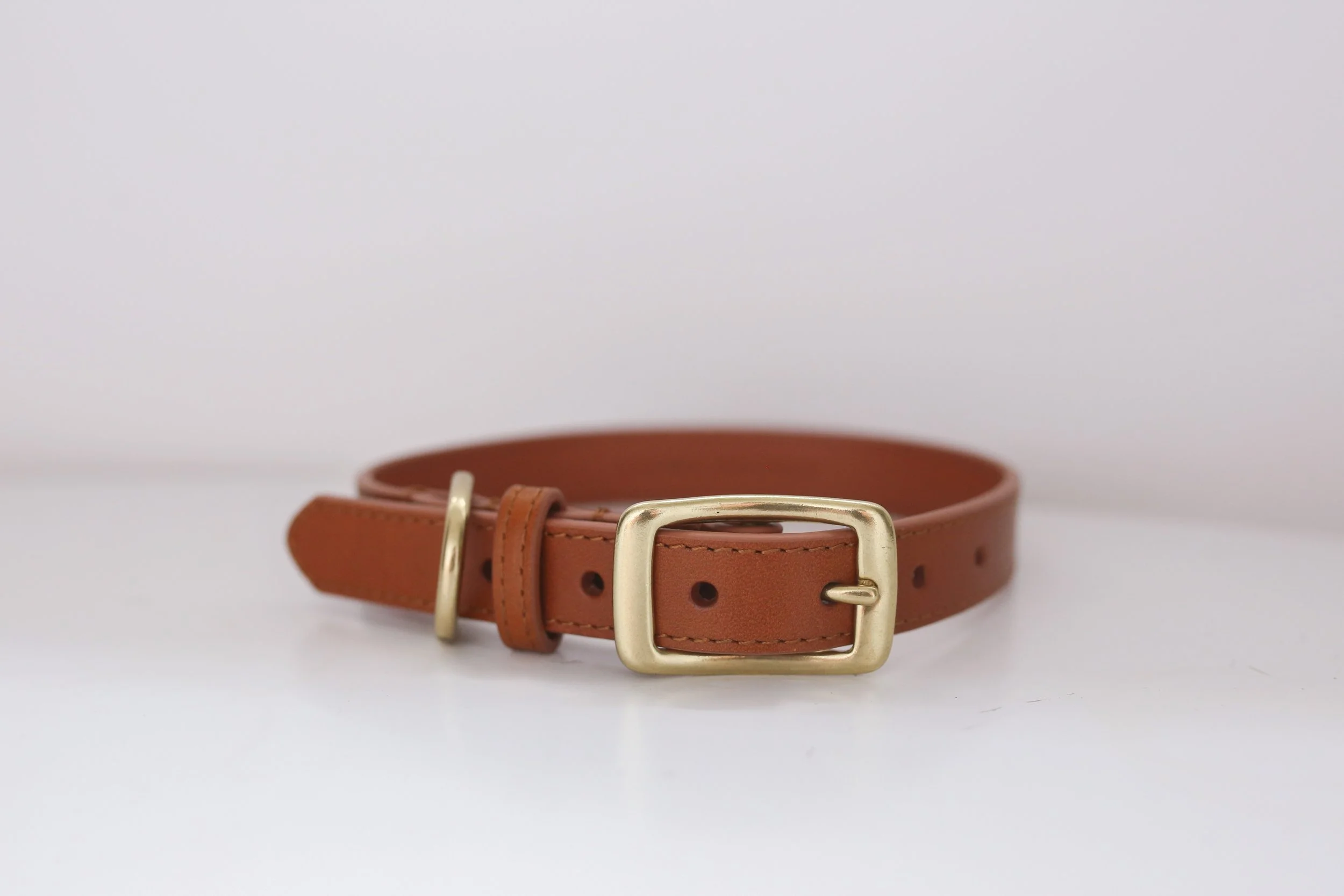 The Heritage Tan Leather Dog Collar
