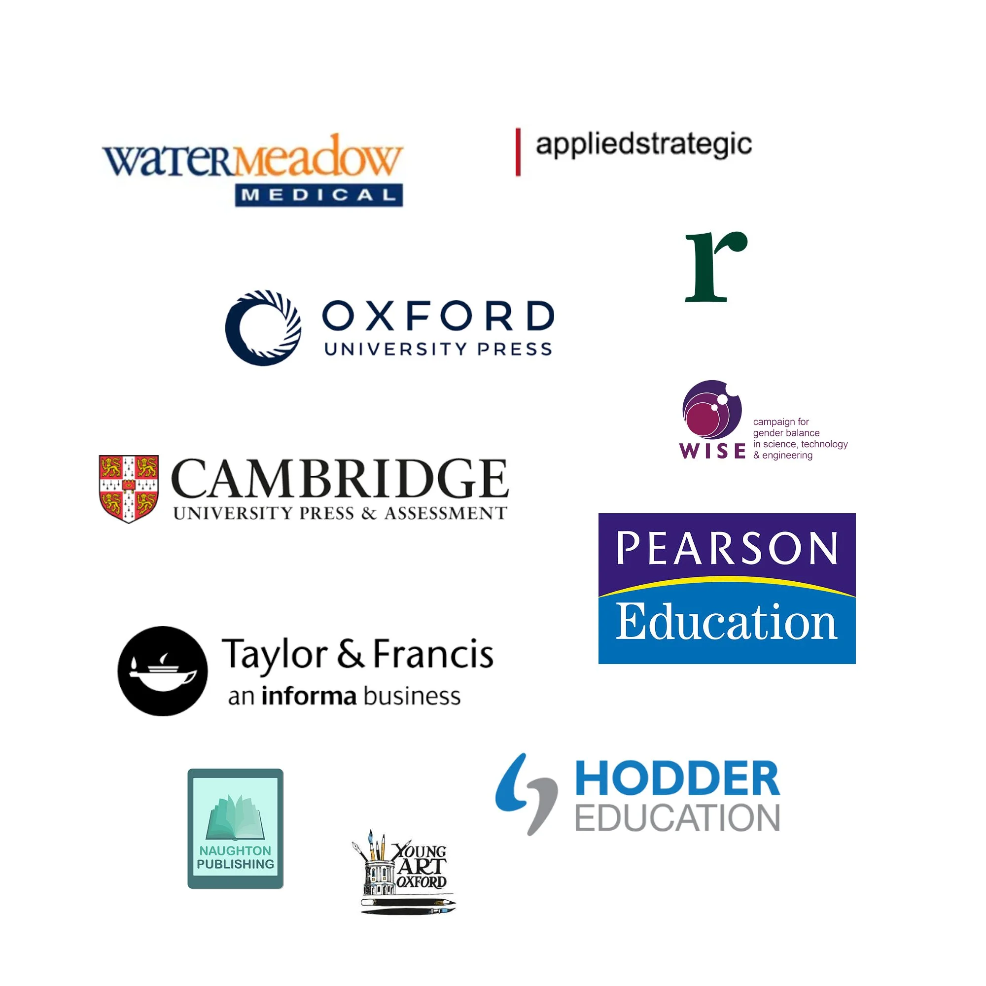 Selection of companies and client logos that meldixondesign has worked with and for