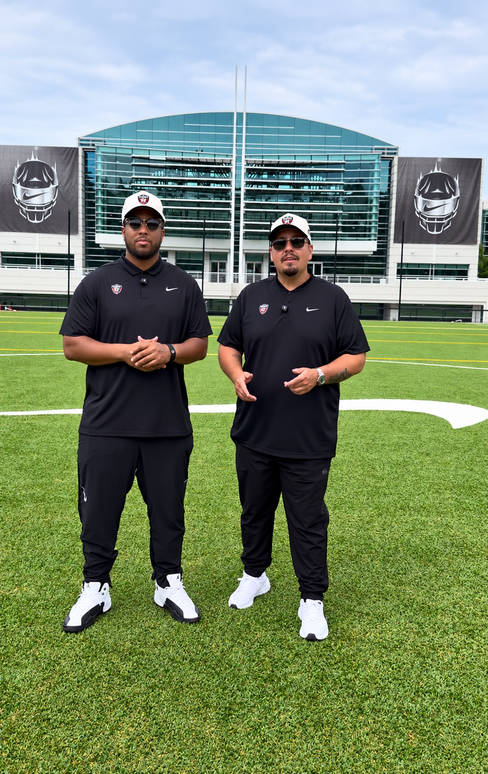 Tommy Reamon and Wesley West at Nike headquarters in Oregon for The Opening Finals.