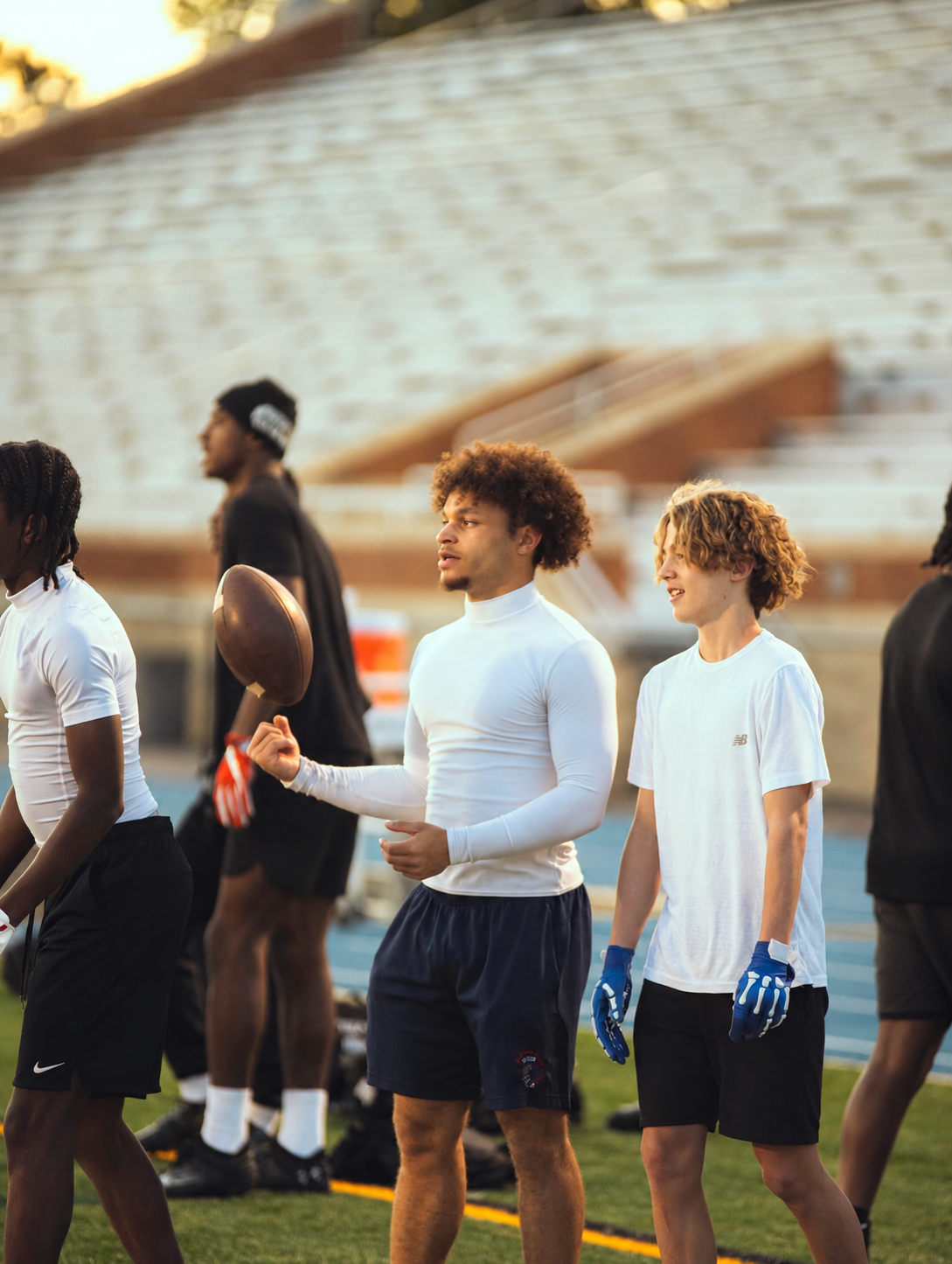 High school athletes participating in The Evaluation, hosted by The Reamon Report in Hampton, Virginia, in 2026.